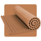Akoestisch paneel schuim Pyramide 200×100 cm 6 cm bruin