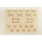 Set stickers HAND MADE WITH LOVE 23 stuks