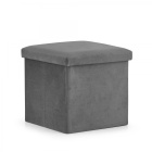 Opklapbare stoel met opbergruimte L 36x38x38cm grijze fluweel