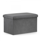 Opvouwbare stoel met opbergruimte XL 38x61x38cm grijs fluweel