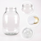 Glazen pot container 3000ml 24cm met deksel