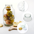 Glazen bewaardoos 5000ml 17cm met deksel
