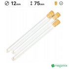 Glazen reageerbuisjes 75 mm diameter 12 mm 10 st