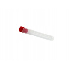 Buisje PP 12x75mm met rode dop 50 stuks