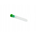 PP buisje 12x75mm met groene sluiting 100 stuks