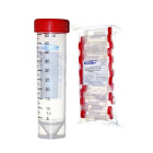 Falcon buisjes 50 ml, kegelvormig, met rode dop, verpakking van 25 stuks