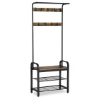 Kledinghanger met zitting en opbergruimte 72x33x183cm