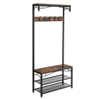 Kledingrek met zitplaats en opbergruimte 80x30x178cm