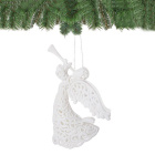 Kerstversiering voor de boom witte engel 16cm