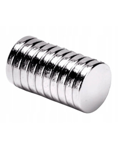 Sterke neodymium magneet cilindrisch 10x1mm 10 stuks
