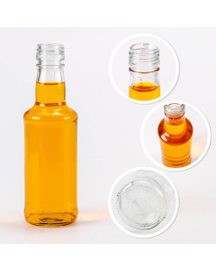 Glazen fles 200ml 17cm MONOPOL