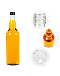 Glazen fles 700ml 28cm MONOPOL