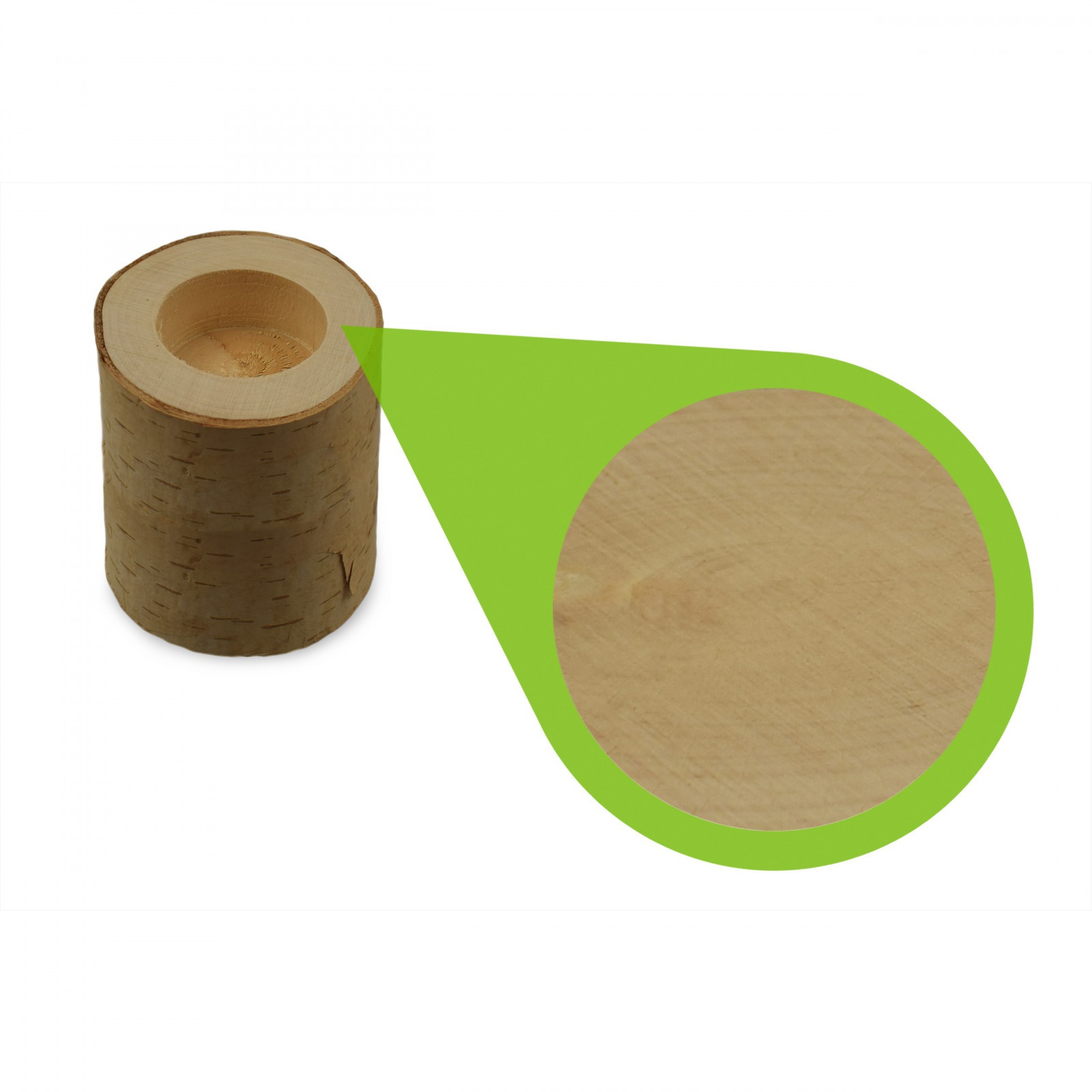 Houten berken kandelaren voor op tafel 3 stuks en plank megamix.sk
