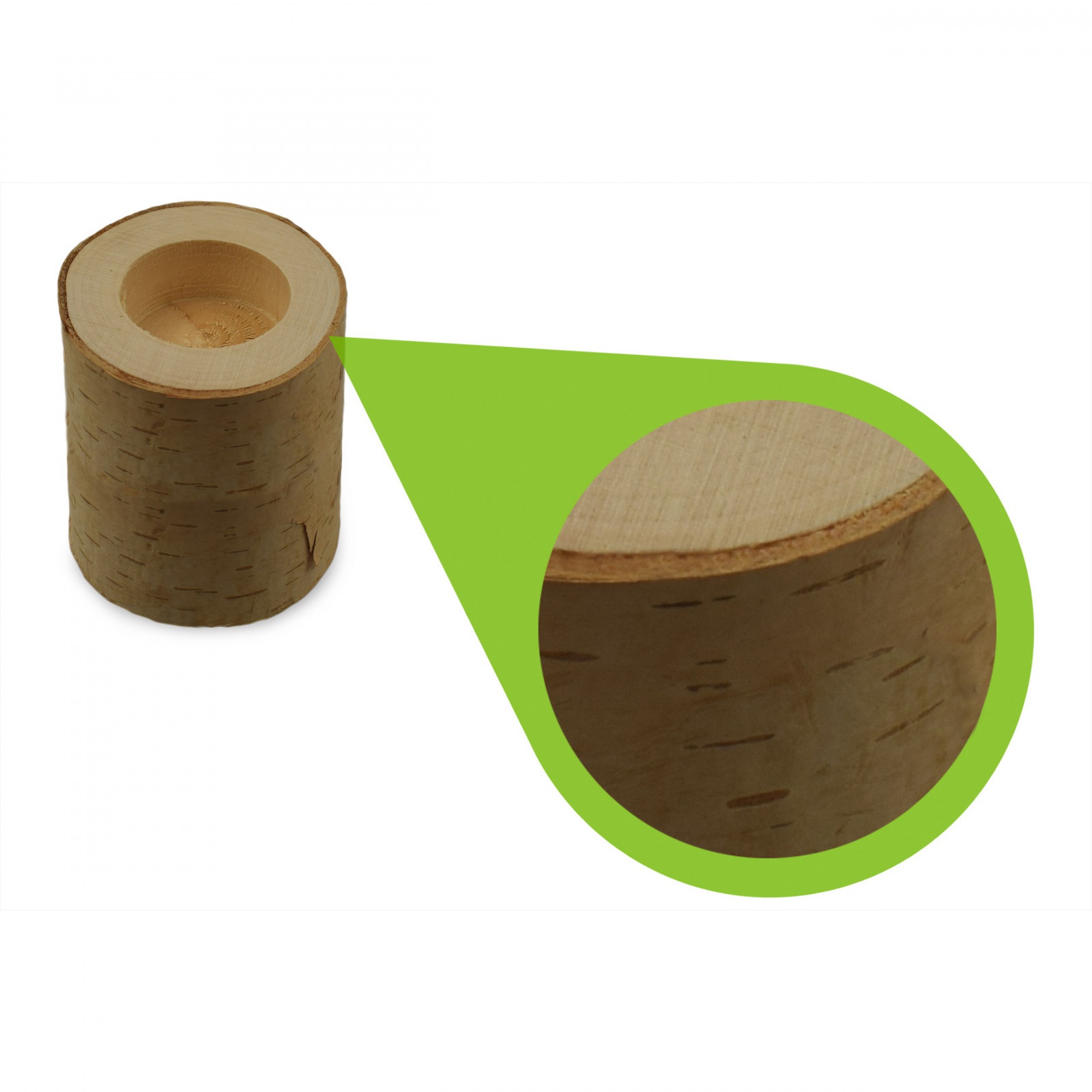 Houten berken kandelaren voor op tafel 3 stuks en plank megamix.sk