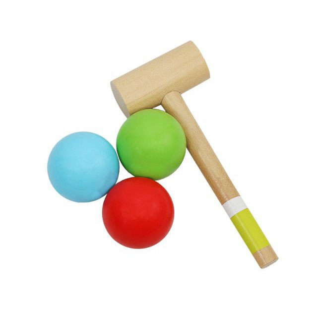 Houten bekkens met hamer voor kinderen megamix.sk