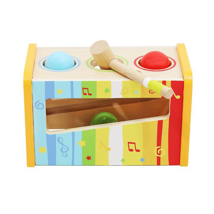 Houten bekkens met hamer voor kinderen megamix.sk