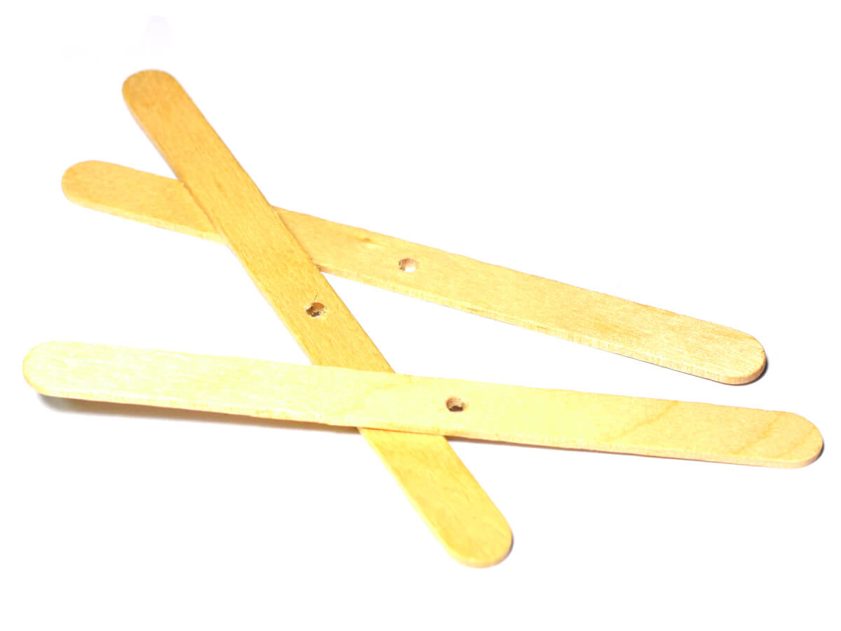 Houten stokjes, lont houder