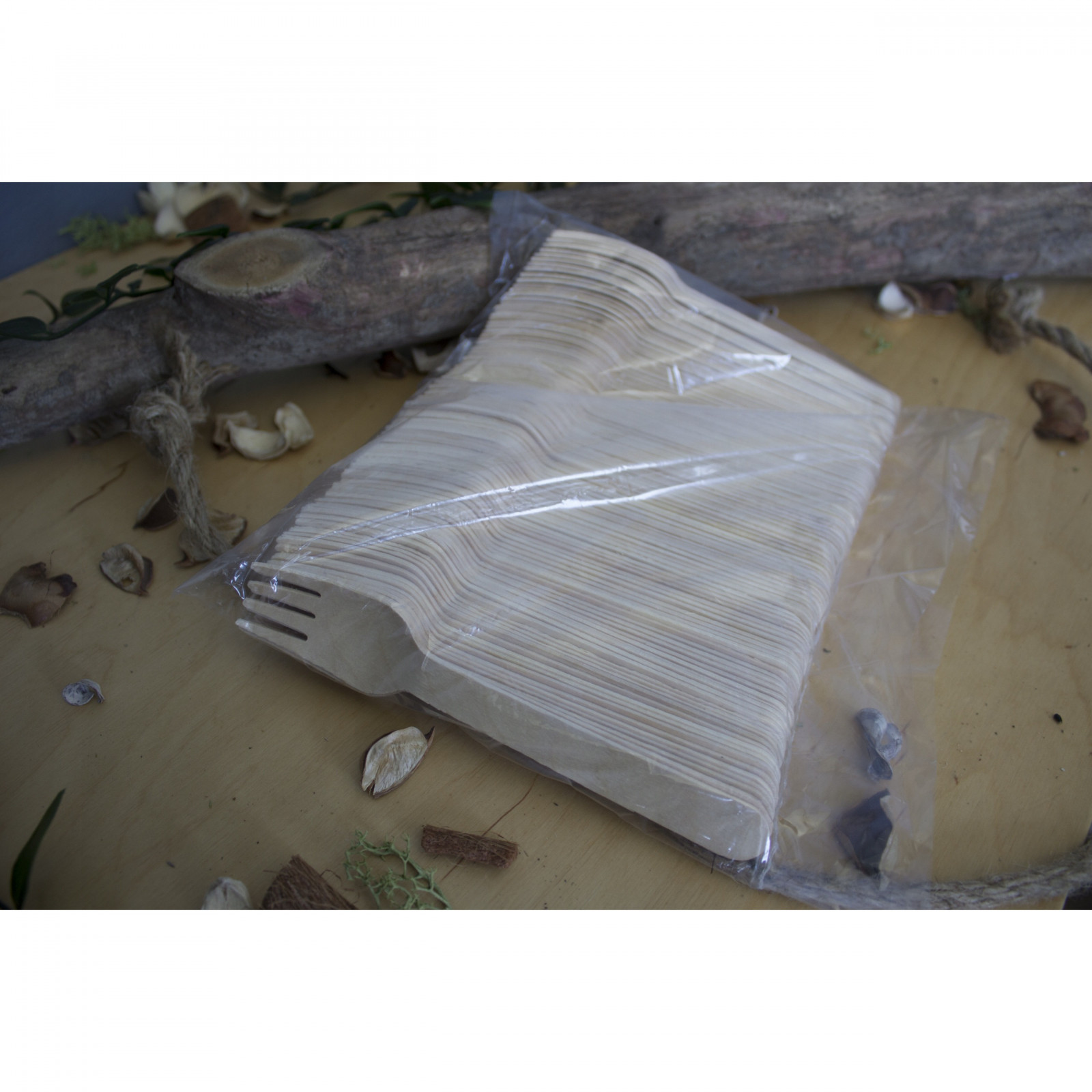 Houten vorken 100 stuks 16cm Eco megamix.sk