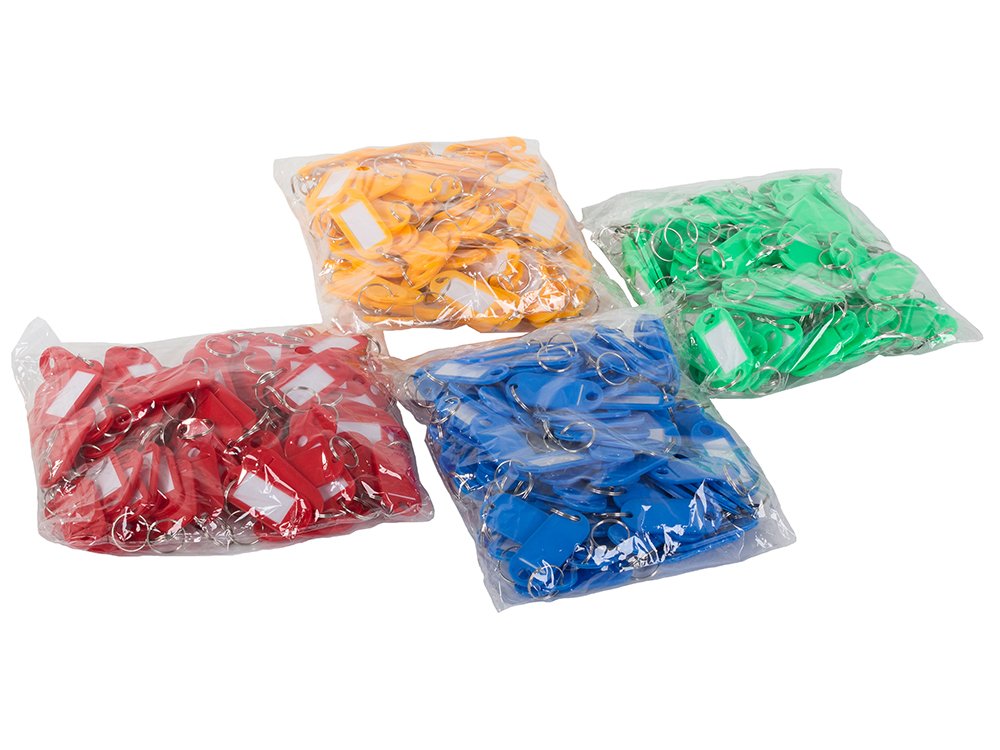 kleurige sleutelhanger 100 stuks beschrijfbaar met ring megamix.sk
