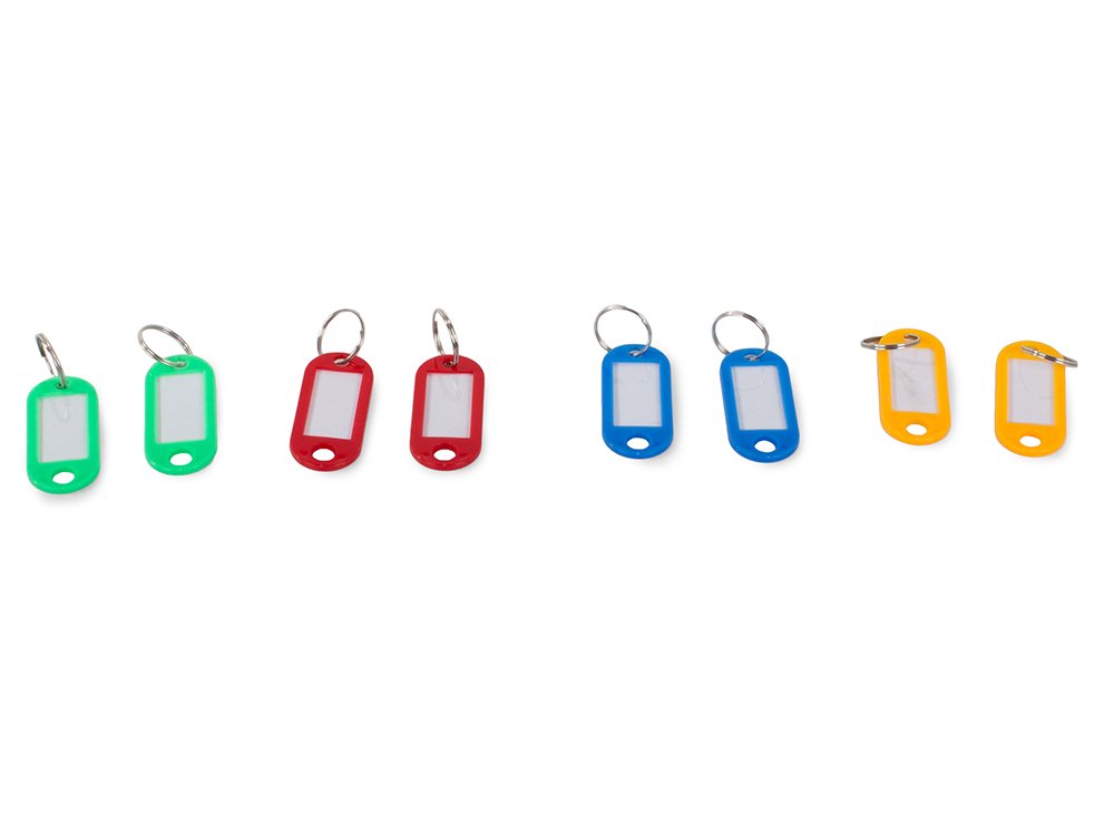 kleurige sleutelhanger 100 stuks beschrijfbaar met ring megamix.sk