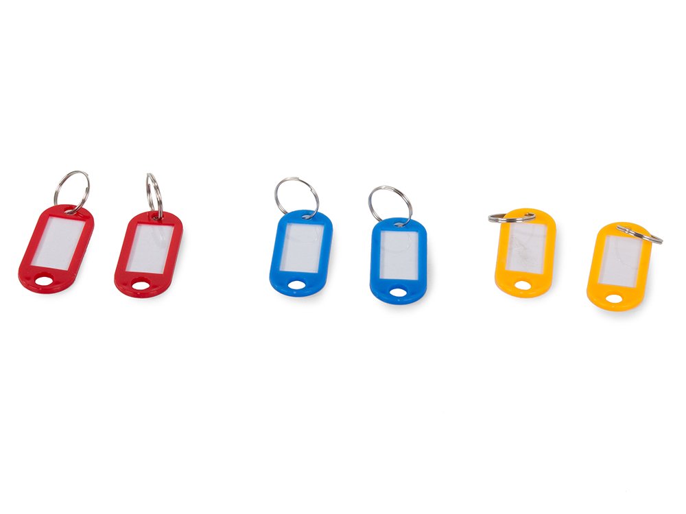 kleurige sleutelhanger 100 stuks beschrijfbaar met ring megamix.sk