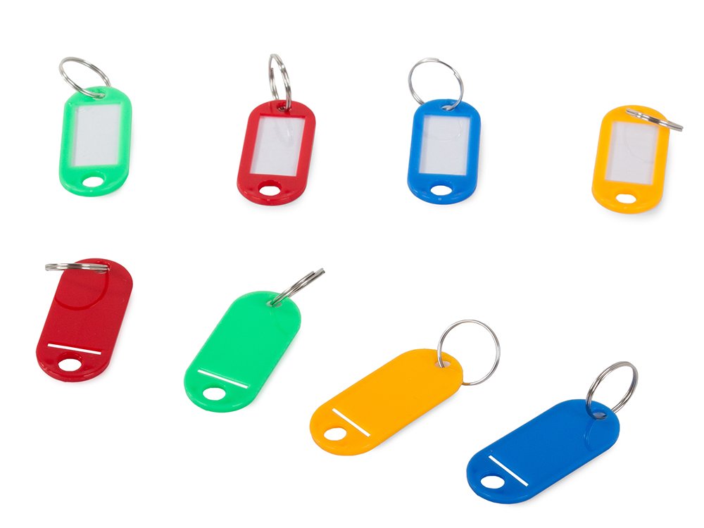 kleurige sleutelhanger 100 stuks beschrijfbaar met ring megamix.sk