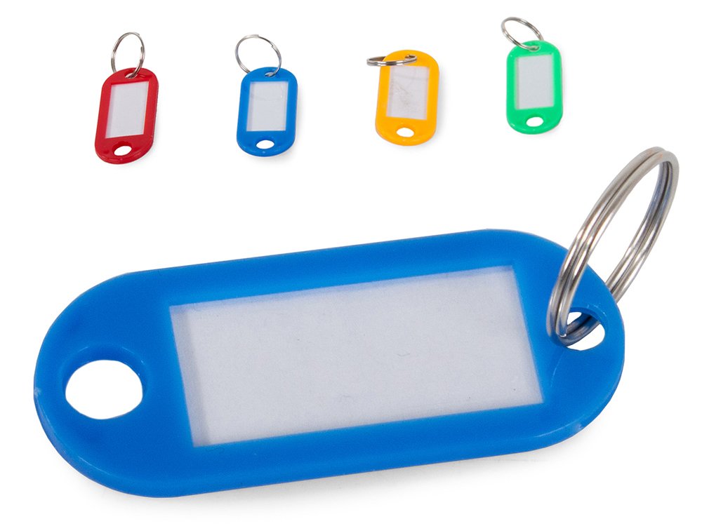 kleurige sleutelhanger 100 stuks beschrijfbaar met ring megamix.sk