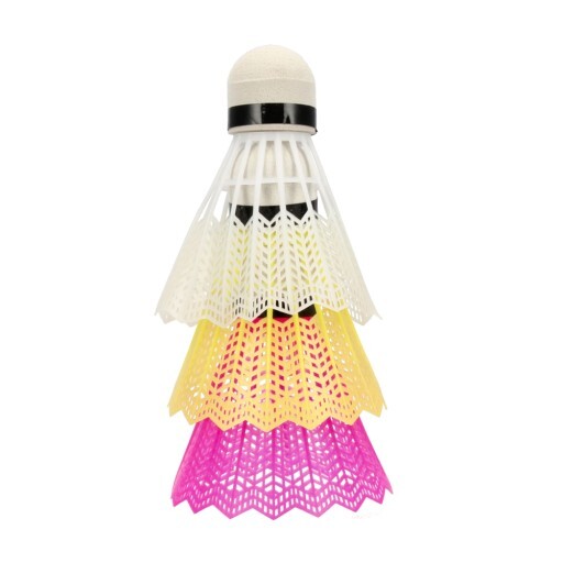Gekleurde badmintonshuttles 3 stuks