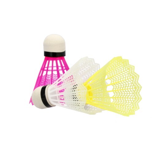 Gekleurde badmintonshuttles 3 stuks