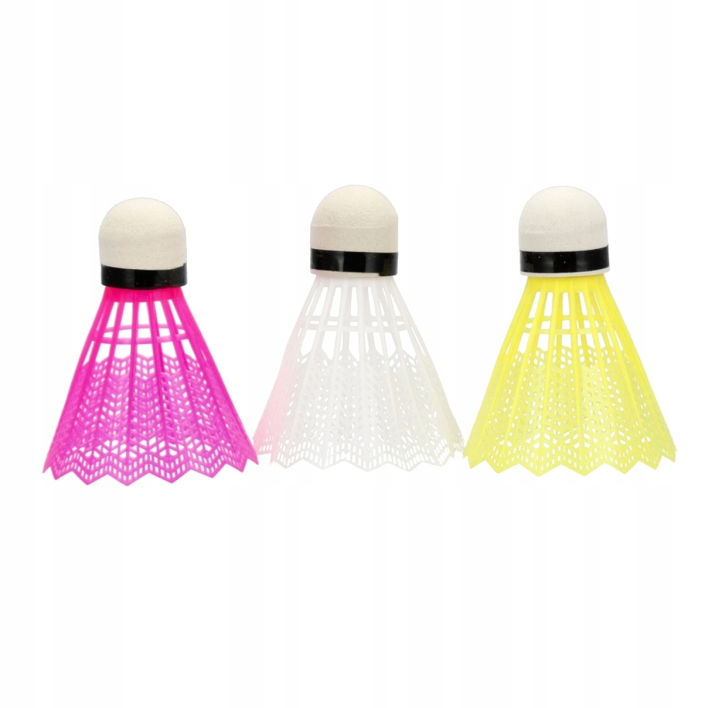 Gekleurde badmintonshuttles 3 stuks