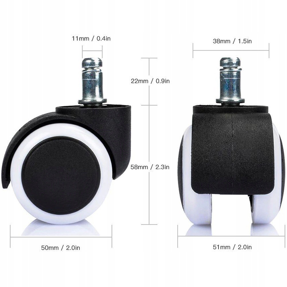 Rubberen wielen voorstoel 11mm 5 stuks rubber sterk megamix.sk