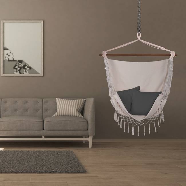 schommelnet beige kussens grijs 130x100cm geïmpregneerd frame megamix.sk