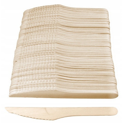 Wegwerp houten messen 100 stuks 16cm Eco megamix.sk