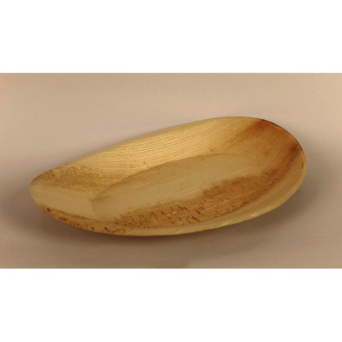 Schaal van geperste palmbladeren 17x26x2cm organisch