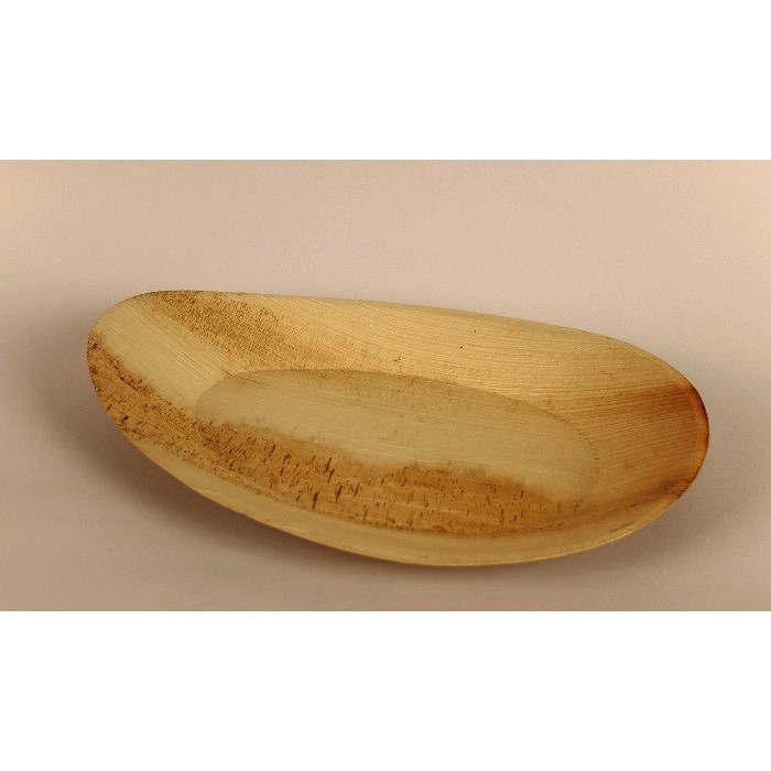Schaal van geperste palmbladeren 17x26x2cm organisch