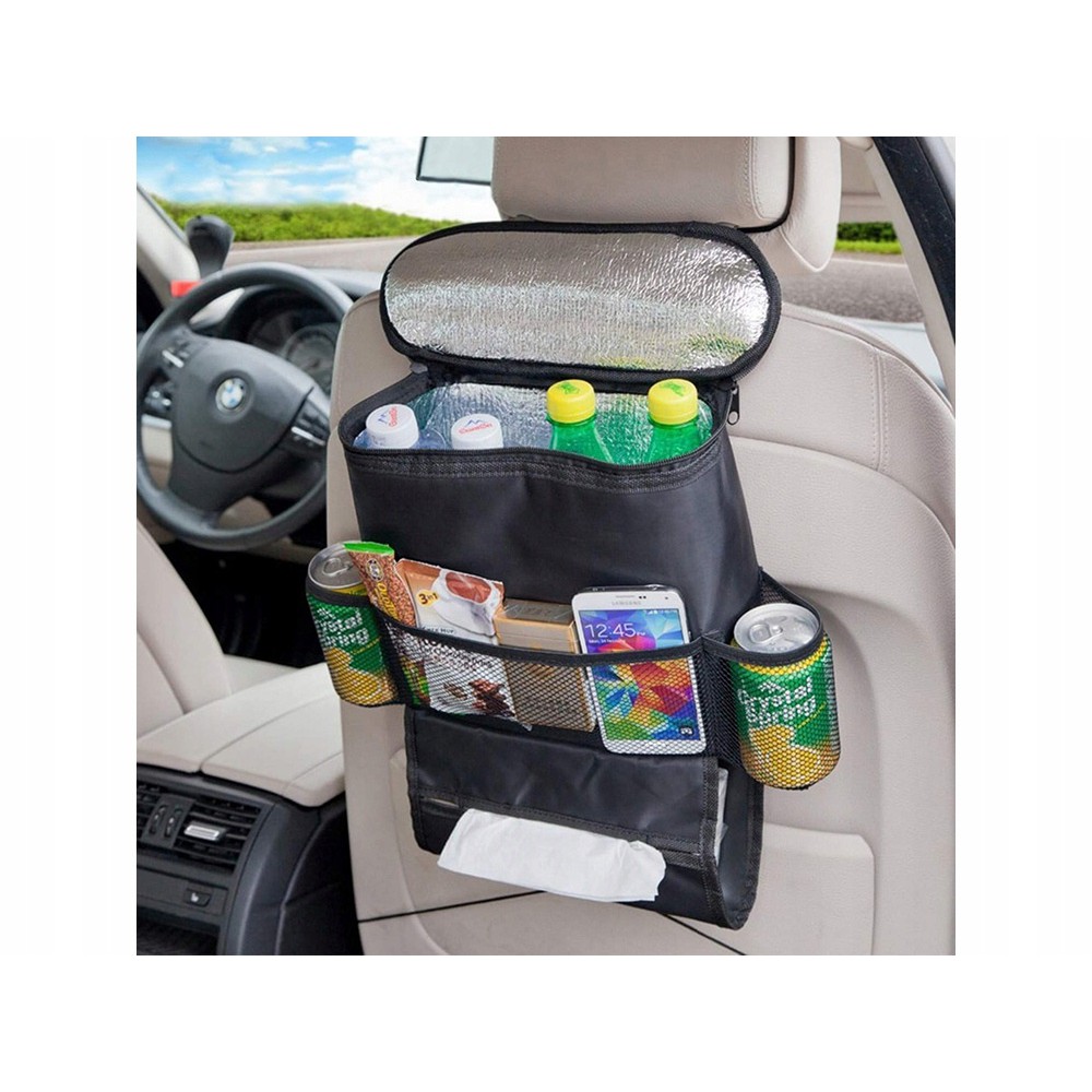 Organizer thermo-tas auto voor stoel 35x28x10cm zwart megamix.sk