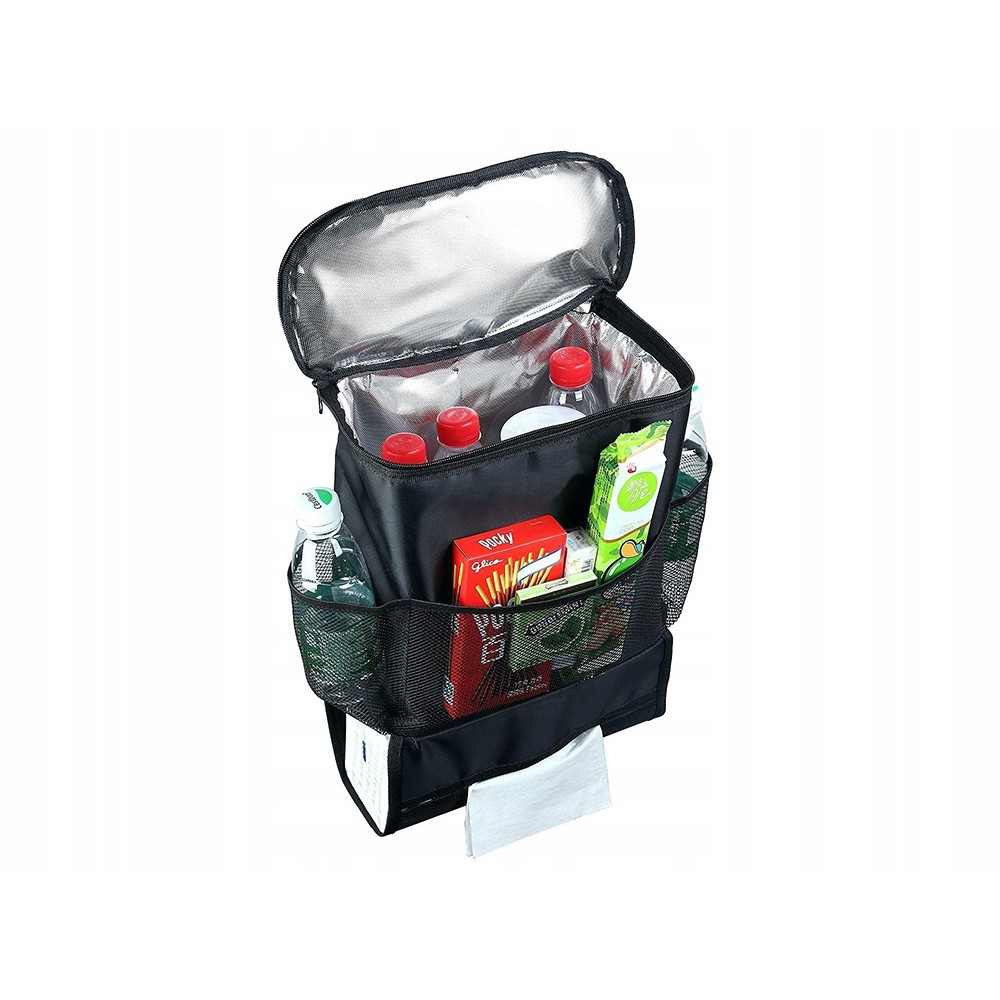 Organizer thermo-tas auto voor stoel 35x28x10cm zwart megamix.sk