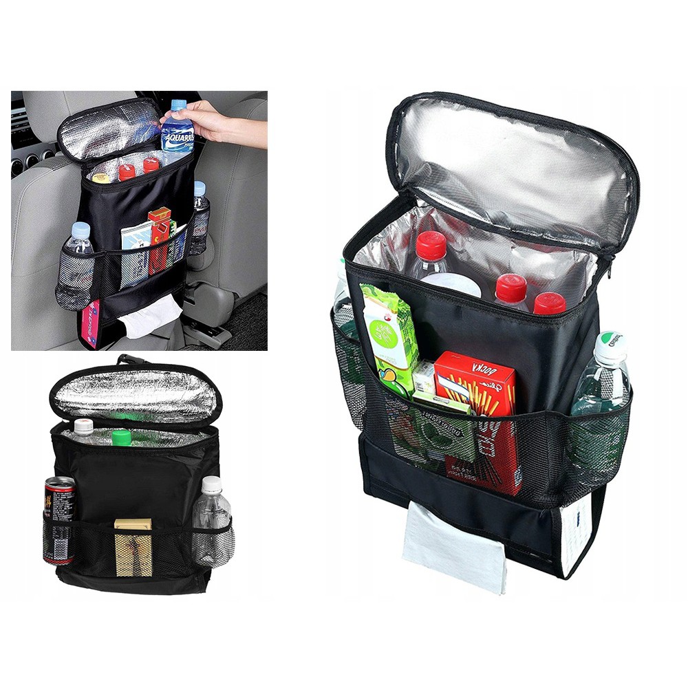 Organizer thermo-tas auto voor stoel 35x28x10cm zwart megamix.sk