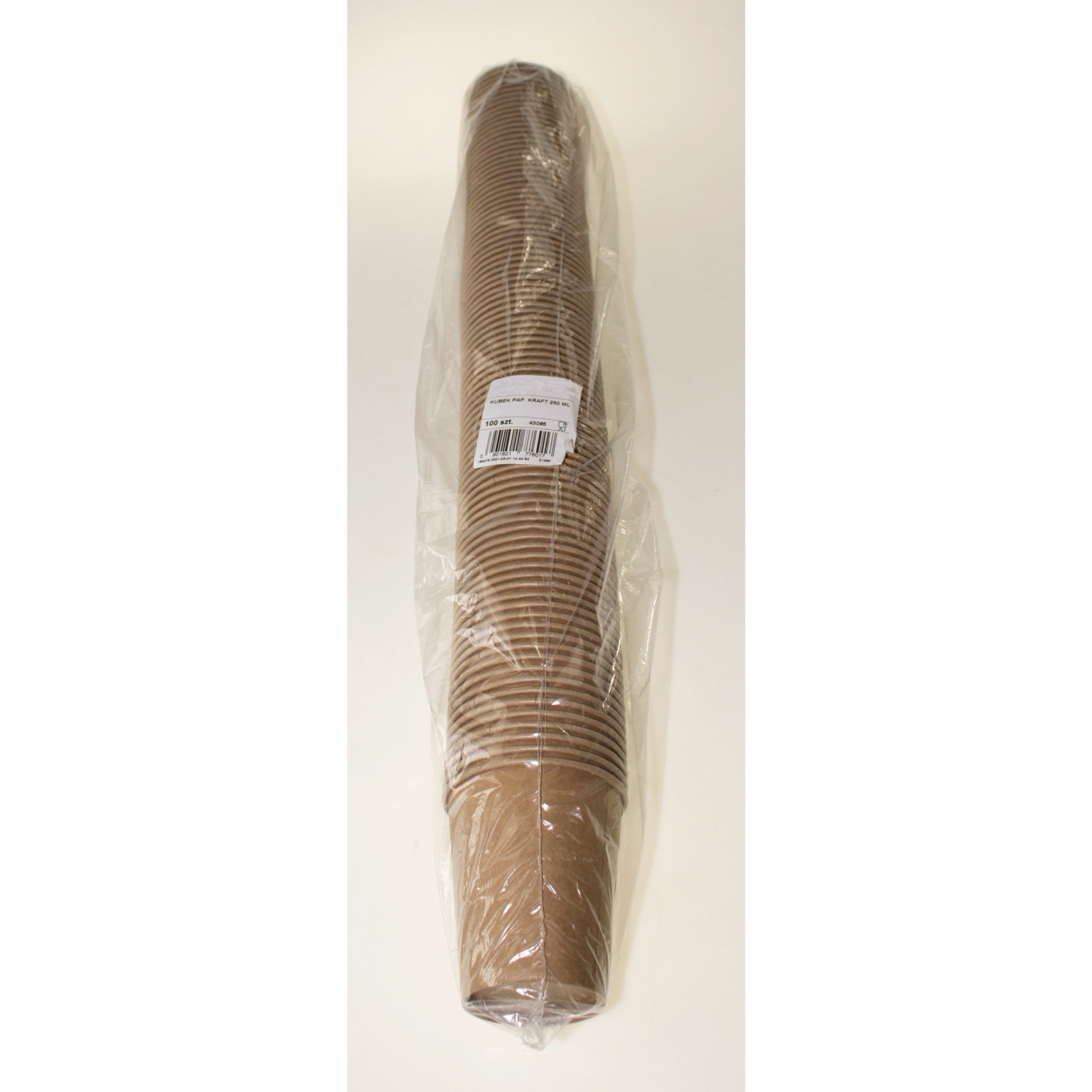 Papieren bekers Eco 250ml bruin 100 stuks 9cm megamix.sk