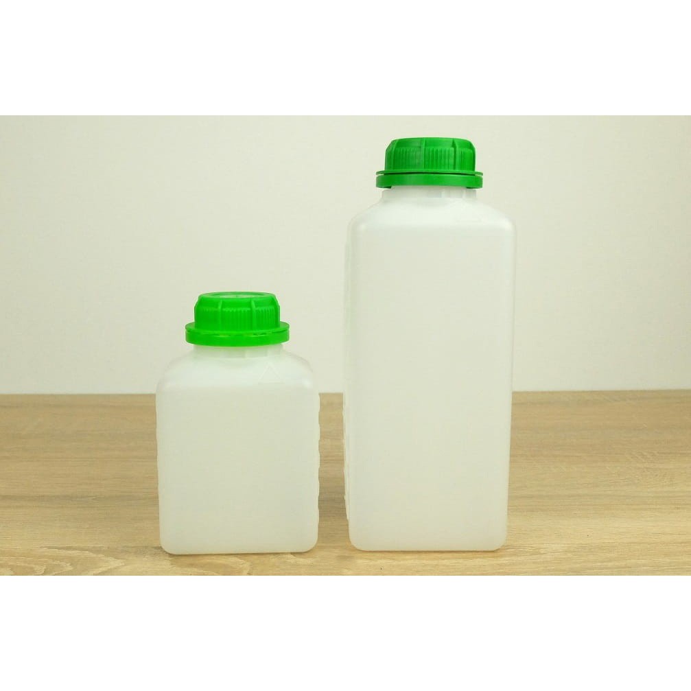 Plastic fles met groene dop 1l 220x90mm megamix.sk