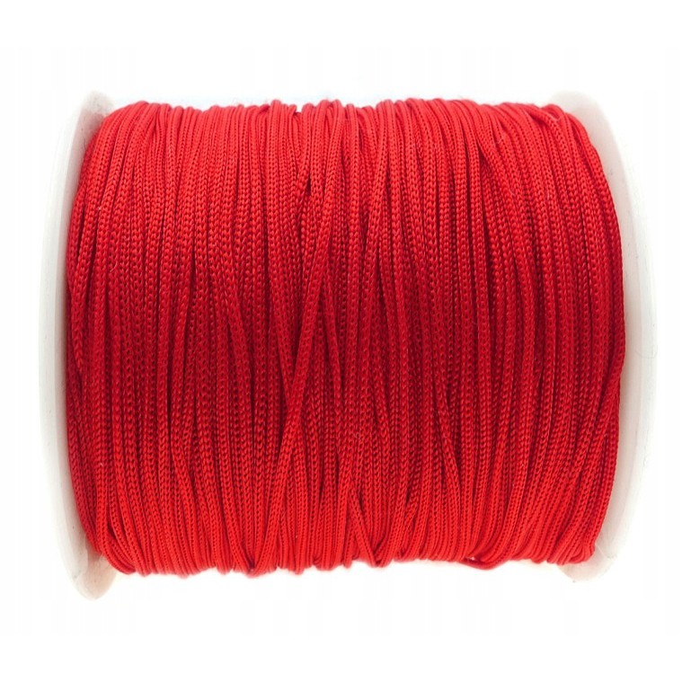 gevlochten koord 40m 0.8mm rood polyester megamix.sk