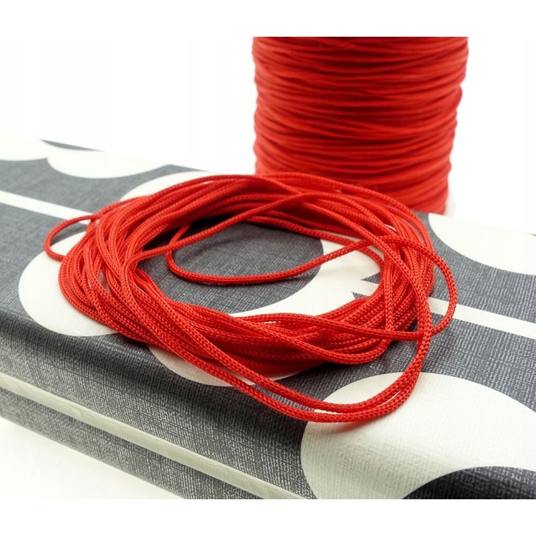 gevlochten koord 40m 0.8mm rood polyester megamix.sk