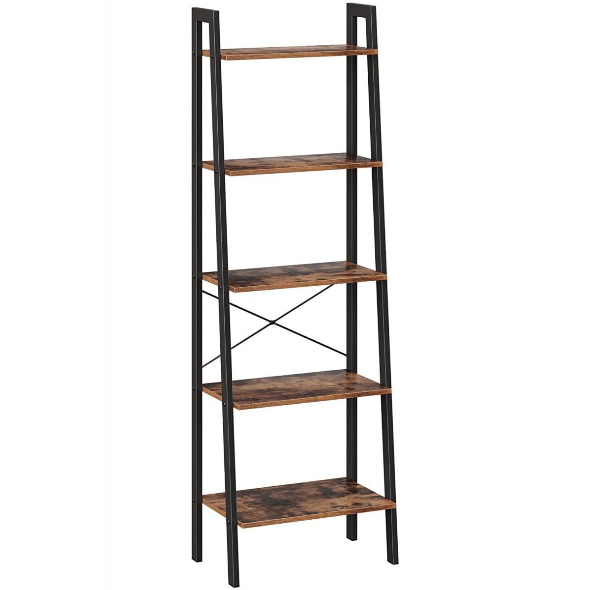 boekenplank 56x34x172cm rustiek bruin hout metaal megamix.sk
