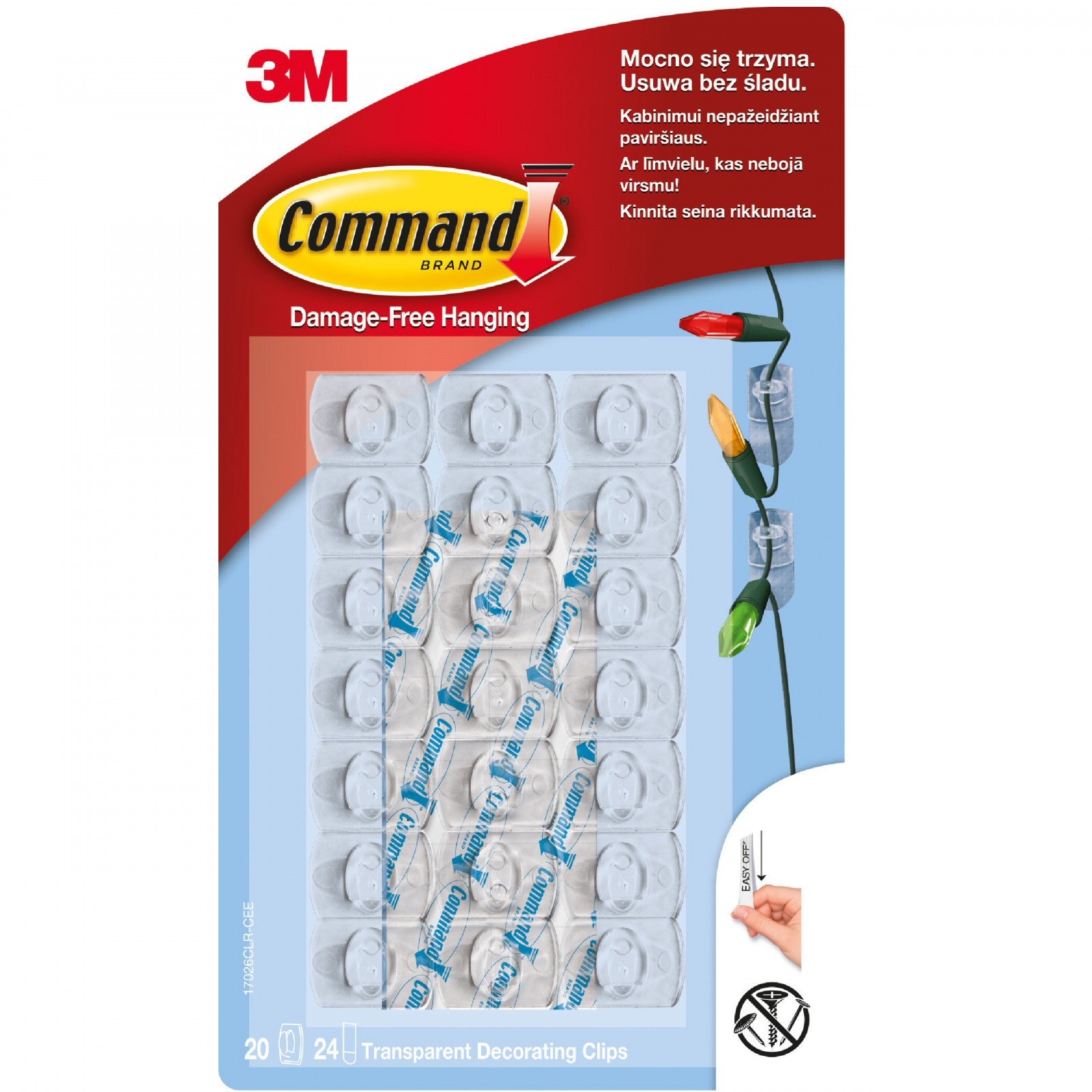 transparante haakjes 20 stuks en 24 stuks montagestrip megamix.sk