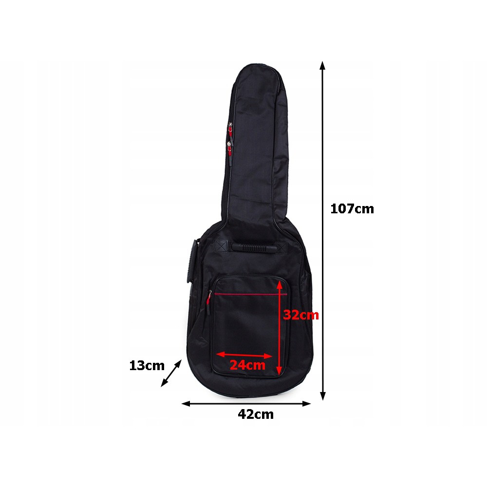 Polyester gitaarhoes 107x42x13cm zwart megamix.sk