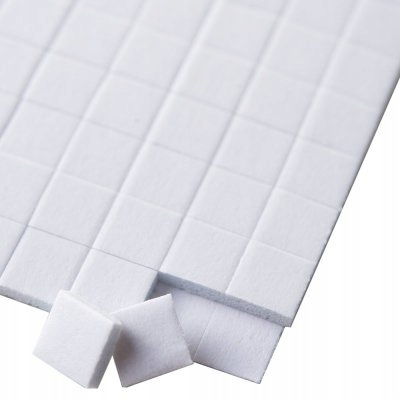 Zelfklevend schuim wit 3D 100 stuks 15x15mm blok megamix.sk