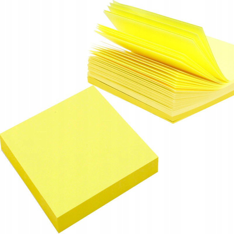 Zelfklevend blok geel papier 100 st 76x76mm megamix.sk