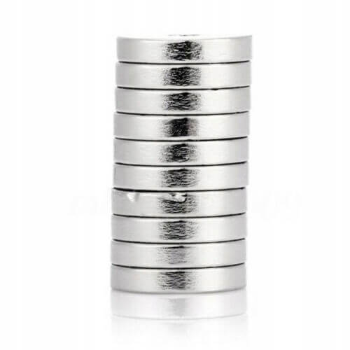 sterke neodymium magneet cilindrisch 10x1mm 10 stuks megamix.sk