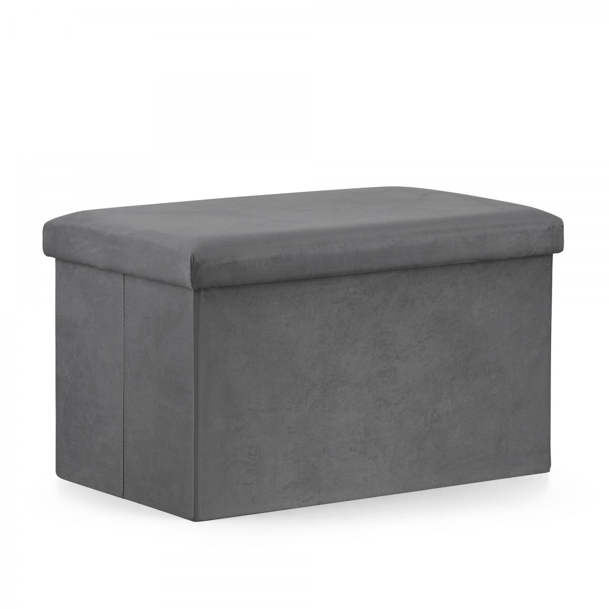Opvouwbare zitting met opbergruimte XL 38x61x38cm grijze fluweel megamix.sk