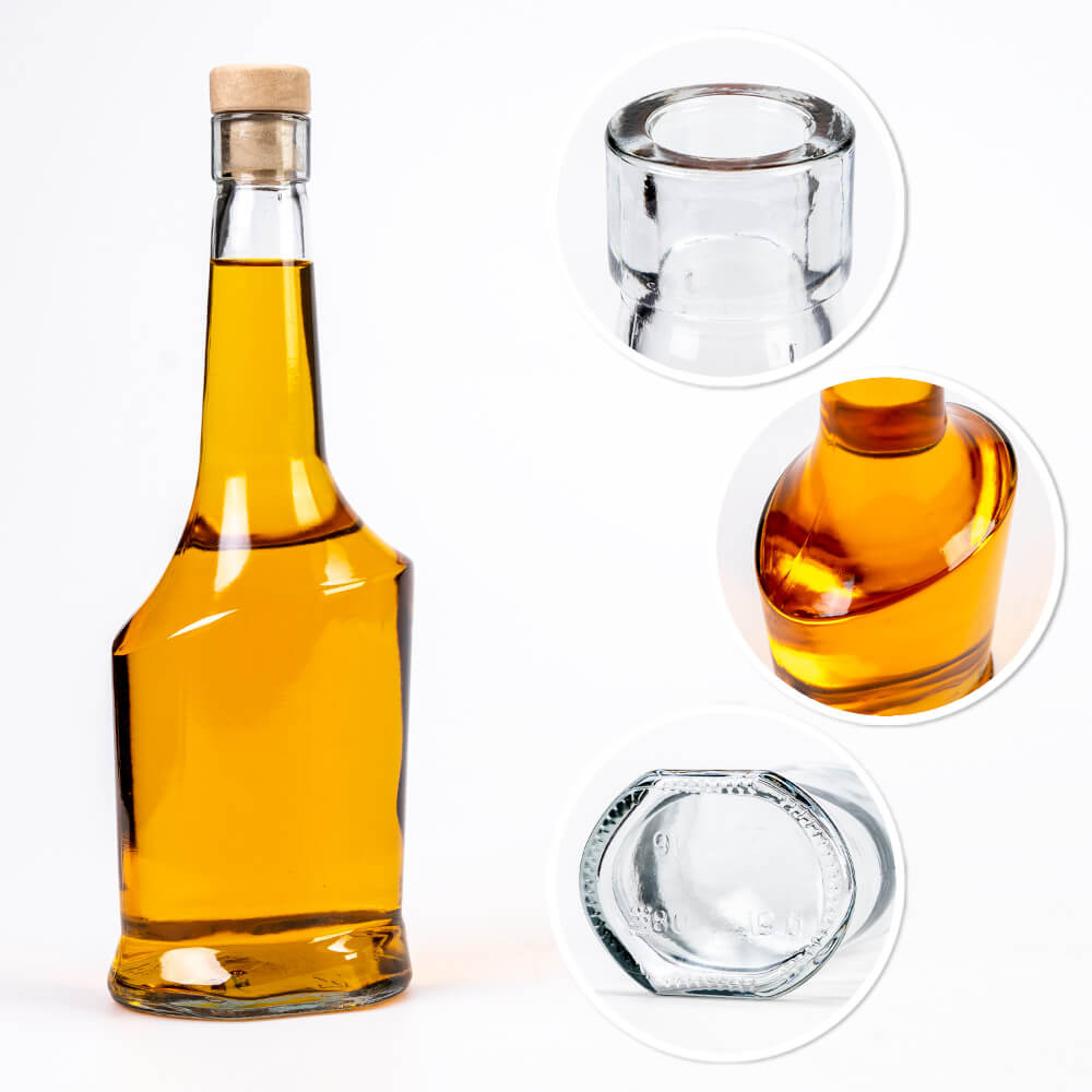 Sklenená fľaša 500ml 25cm AISHA megamix.sk